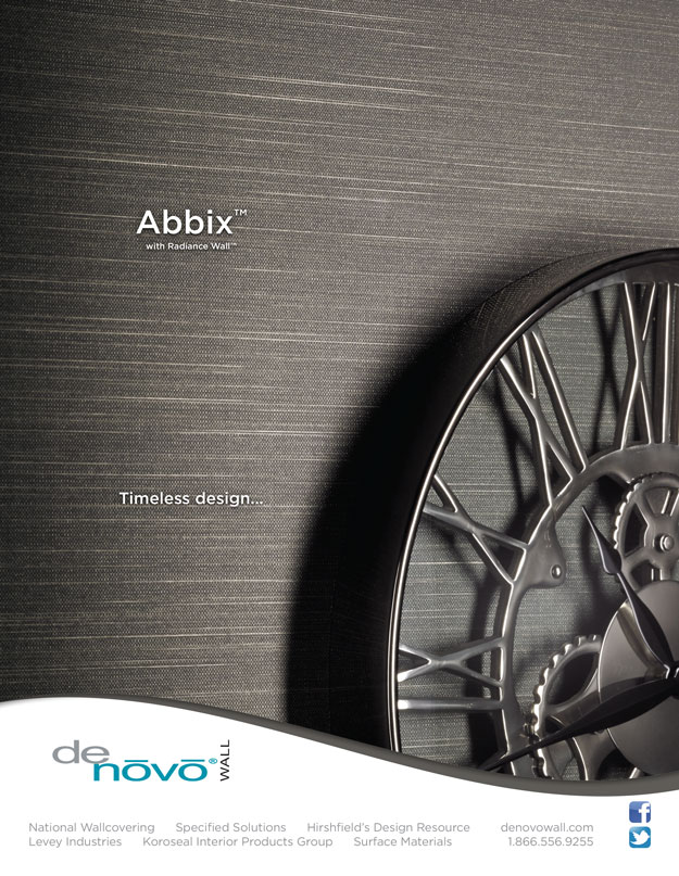DeNovo Wall Abbix Wallcovering Interior Design Magazine Advertisement