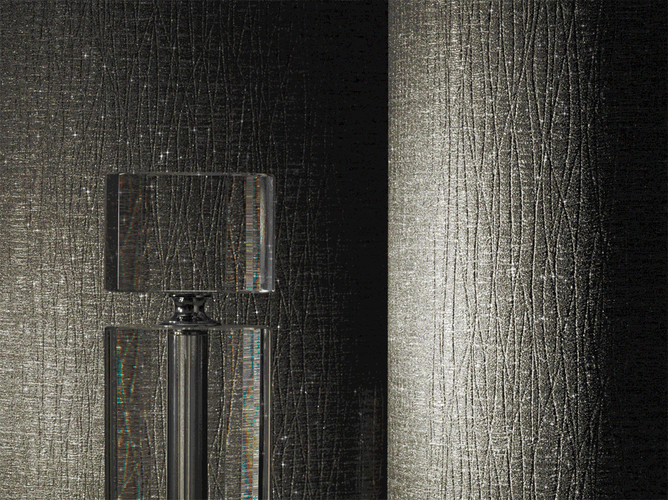 DeNovo Wall Jemma wallcovering reflective sparkle with glass